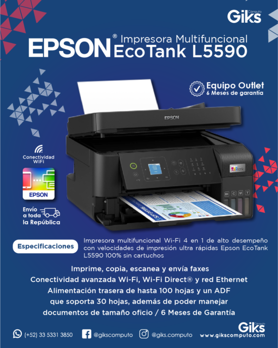 Multifuncional Epson Ecotank L5590 A color Wifi Tamaño Oficio