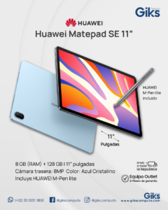 Tablet Huawei Matepad Se 11 Wifi. 8GB ram 128gb ssd + SPEN + CABLE Y CUBO