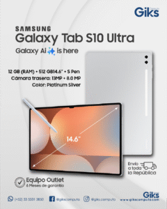 Tablet Galaxy Tab S10 ULTRA. 12gb RAM. 512GB SSD. Pantalla 14.6" 2K. Con S-Pen