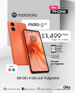 Motorla Moto G04s. 128gb ssd. 4GB RAM. Pantalla 6.6" OLED. Color Naranja