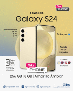 Samsung Galaxy S24. Dual SIM. 256GB. 8GB RAM. Pantalla 6.2" Color Amarillo Ambar