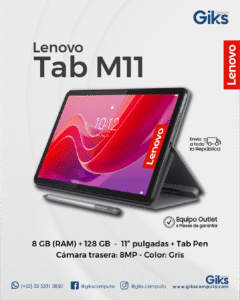 Tablet Lenovo Tab M11. 8gb RAM. 128gb SSD. Pantalla 10" + Funda + Lapiz