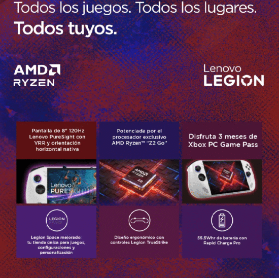 Consola Portatil Lenovo Legion GO S. 16GB RAM. 512GB Almacenamiento. Pantalla 8" NUEVA - Image 4