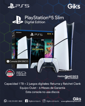 Playstation 5 Slim. 1TB. Bundle con 2 juegos Digitales. NUEVO
