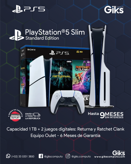 Playstation 5. 1TB. Bundle con 2 juegos Fisicos. NUEVO