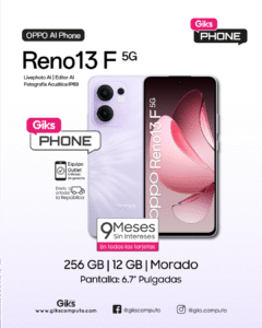 Oppo Reno 13 F. Color Morado 12 Gb RAM +256 Gb Almacenamiento