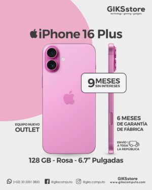 iPhone 16 Plus - 128gb - Rosa - Nuevo Outlet