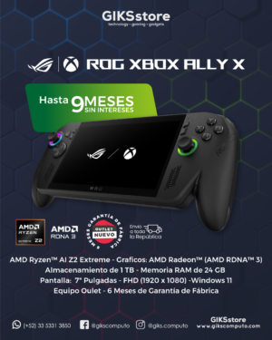 Consola portátil Asus ROG Xbox Ally X. Ryzen AI Z2 Extreme. 24GB RAM. 1TB SSD. Pantalla 7". Nuevo Outlet