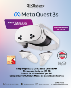 Lentes de Realidad Virtual Meta Quest 3s. 128GB. Nuevo Outlet