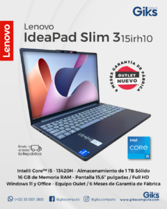Lenovo Ideapad Slim 3. Core i5-13va. 16gb Ram 1TB SSD. Pantalla 15.6" Cosmic Blue. Nuevo Outlet