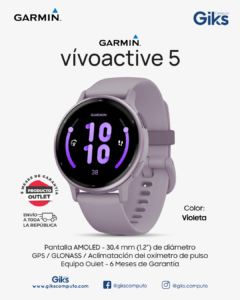 Smartwatch Garmin vívoactive 5. Color Violeta. Nuevo Outlet
