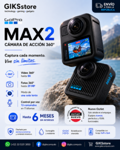GoPro MAX2.  Cámara de Acción 360°. 8K con Video Inmersivo y Control por Voz. Nuevo Outlet