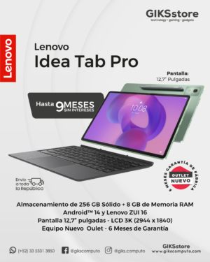 Lenovo Idea Tab Pro. 12.7". 8GB RAM. 256GB SSD. 3K. Teclado + Touchpad + Pluma. Nuevo Outlet