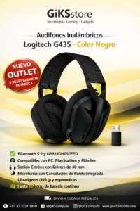 Audífonos Inalámbricos Logitech G435. Bluetooth. Color Negro. Nuevo Outlet