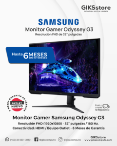 Monitor Samsung Odyssey G3. 32" FHD. 180Hz. NUEVO OUTLET