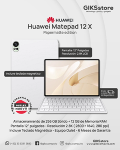 Huawei MatePad 12 X. PaperMatte Edition. 12GB RAM. 256GB SSD. Pantalla 12". Con teclado. Nuevo Outlet