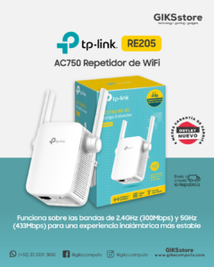 Tp-link Repetidor AC750 DUAL BAND Extensor De Alcance  Blanco