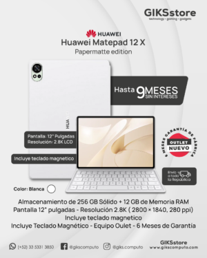 Huawei MatePad 12X PaperMatte Edition. Pantalla PaperMatte de 12". Resolución 2.8K. 12 GB RAM. 256 GB. Color Blanca + Teclado. - NUEVO OUTLET