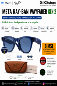 𝗕🕶️ 𝗠𝗲𝘁𝗮 𝗥𝗮𝘆-𝗕𝗮𝗻 𝗪𝗮𝘆𝗳𝗮𝗿𝗲𝗿 𝗚𝗲𝗻 𝟮 – 𝗦𝗵𝗶𝗻𝘆 𝗖𝗼𝘀𝗺𝗶𝗰 𝗕𝗹𝘂𝗲 | 𝗧𝗿𝗮𝗻𝘀𝗶𝗰𝗶ó𝗻 𝗮 𝗭𝗮𝗳𝗶𝗿𝗼 🕶️