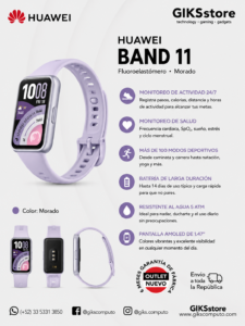 Huawei Band 11 - Fluoroelastomero. Morado. Pantalla AMOLED de 1.47"