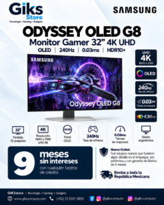 Samsung Odyssey OLED G8 32” 4K UHD – 240Hz, 0.03ms, HDR10+