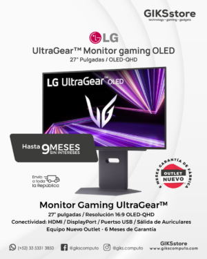 🖥️ LG UltraGear™ Monitor Gaming OLED 27” / OLED-QHD / Resolución 16:9 🖥️