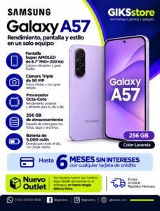 Samsung Galaxy A57. 256gb. Violeta. Nuevo Outlet