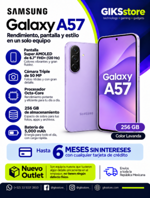 Samsung Galaxy A57. 256gb. Violeta. Nuevo Outlet
